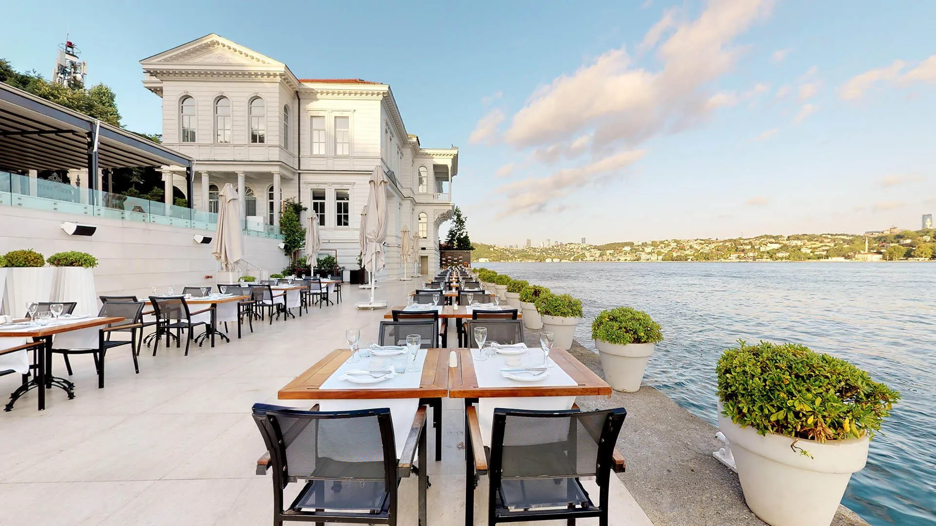 A'jia restaurant and it's terrace. A'jia is one of the best Bosphorus restaurants in Istanbul.