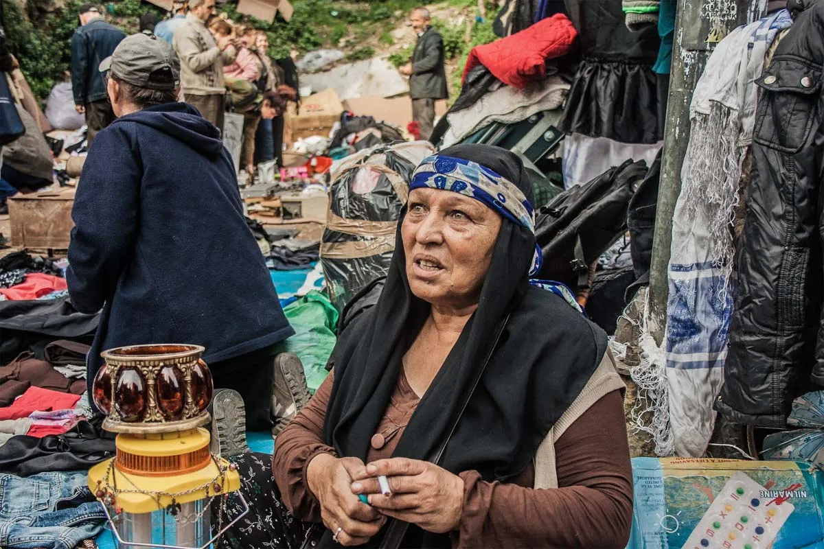 Old wares for sale at the Küçükpazar flea market near the Spice Market, Istanbul